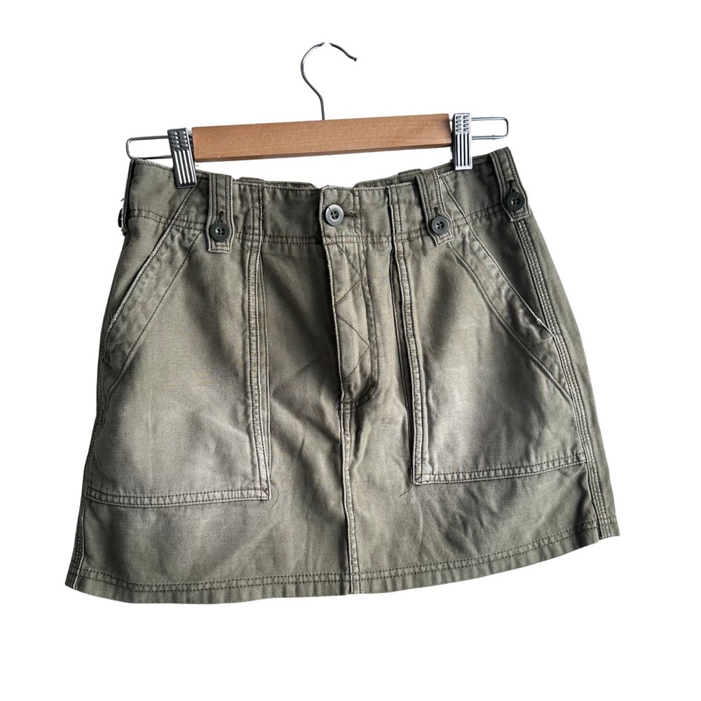 Free People Olive Green Mini Skirt